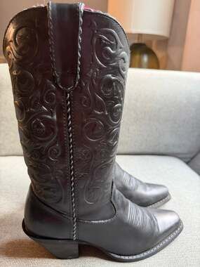 Durango Women's 11" Western Black Boot Rancho Festival Concert Sz 6.5